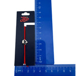 Martisor Bratara din Inox pentru Copii, Jolie, Textil si Inox, Snur Rosu, Model Coroana, Argintiu