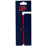 Martisor Bratara din Inox pentru Copii, Jolie, Textil si Inox, Snur Rosu, Model Fluture, Argintiu