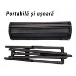 Masa camping, Aluminiu, Pliabila, Flippy, 120x60x43cm, Negru