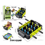Masa de Fotbal 3in1, Flippy, Basket, Curling, 4 Manere, cu Tablou de Scor, din ABS, pentru Adulti/Copii +5 Ani, 36.5 x