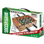 Masa de Fotbal cu Teren, Flippy, fara Picioare, 4 Manere, Tablou de Scor, 36.5 x 24 x 7 cm, din Lemn/Otel/ABS, Maro