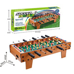 Masa de Fotbal cu Teren, Flippy, cu Picioare Scurte, 8 Manere, Tablou de Scor, 64 x 20 x 47 cm, din Lemn/Otel/ABS, Maro