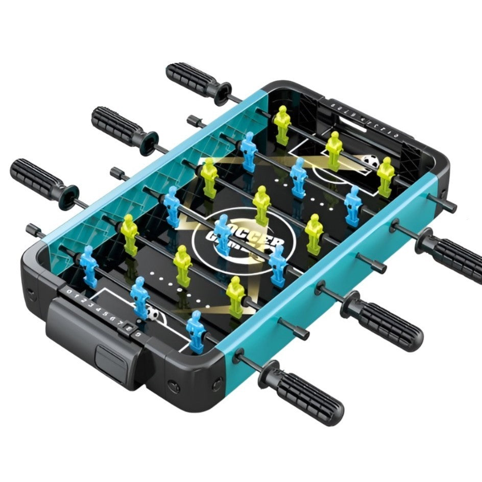 Masa de Fotbal cu Teren si 18 Jucatori Flippy, 6 Manere, 2 Mingi, cu Tablou Scor, din ABS, 49.8x26x6.6 cm, Design