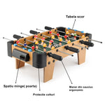Masa de fotbal cu teren si 18 jucatori Flippy, 6 manere, cu tablou pentru scor, din metal, lemn si ABS, 51 x 44 x 17.5