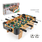 Masa de fotbal cu teren si 18 jucatori Flippy, 6 manere, cu tablou pentru scor, din metal, lemn si ABS, 51 x 44 x 17.5