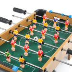 Masa de fotbal cu teren si 18 jucatori Flippy, 6 manere, cu tablou pentru scor, din metal, lemn si ABS, 51 x 44 x 17.5