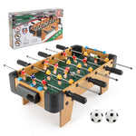 Masa de fotbal cu teren si 18 jucatori Flippy, 6 manere, cu tablou pentru scor, din metal, lemn si ABS, 51 x 44 x 17.5