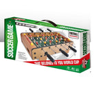 Masa de fotbal cu teren si 18 jucatori Flippy, 6 manere, cu tablou pentru scor, din metal, lemn si ABS, 50 x 25 x 18