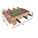Masa de fotbal cu teren si 18 jucatori Flippy, 6 manere, cu tablou pentru scor, din metal, lemn si ABS, 50 x 25 x 18