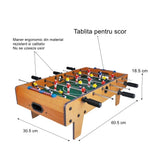 Masa de Fotbal cu Teren si 18 Jucatori Flippy, 6 Manere, cu Tablou pentru Scor, din Metal, Lemn si ABS, 60.5 x 30.5 x