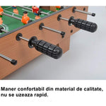 Masa de Fotbal cu Teren si 18 Jucatori Flippy, 6 Manere, cu Tablou pentru Scor, din Metal, Lemn si ABS, 60.5 x 30.5 x