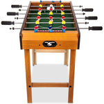 Masa de Fotbal cu Teren si 18 Jucatori Flippy, 6 Manere, cu Tablou pentru Scor, din Metal, Lemn si ABS, 69 x 36.5 x 61