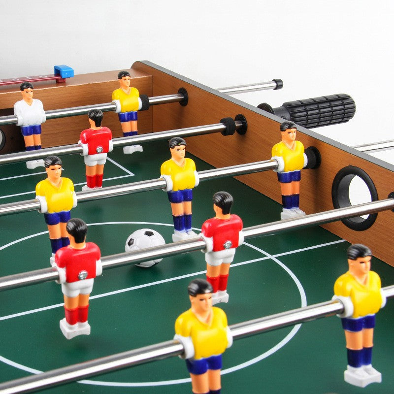 Masa de Fotbal cu Teren si 18 Jucatori Flippy, 6 Manere, cu Tablou pentru Scor, din Metal, Lemn si ABS, 69 x 36.5 x 61