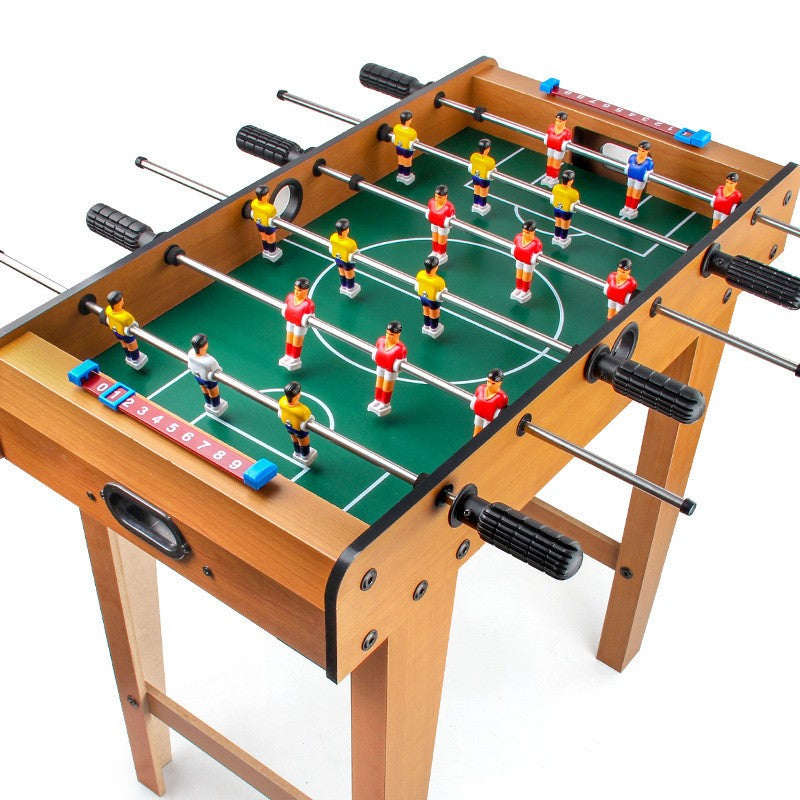 Masa de Fotbal cu Teren si 18 Jucatori Flippy, 6 Manere, cu Tablou pentru Scor, din Metal, Lemn si ABS, 69 x 36.5 x 61