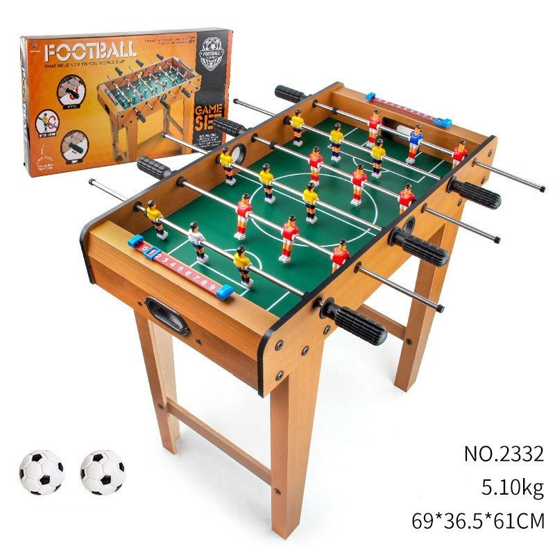 Masa de Fotbal cu Teren si 18 Jucatori Flippy, 6 Manere, cu Tablou pentru Scor, din Metal, Lemn si ABS, 69 x 36.5 x 61