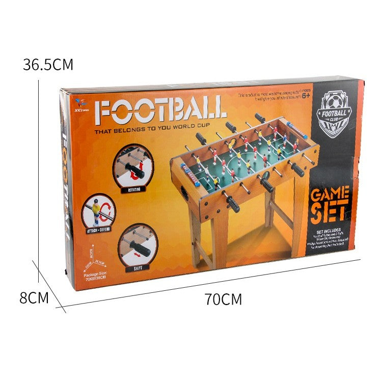 Masa de Fotbal cu Teren si 18 Jucatori Flippy, 6 Manere, cu Tablou pentru Scor, din Metal, Lemn si ABS, 69 x 36.5 x 61