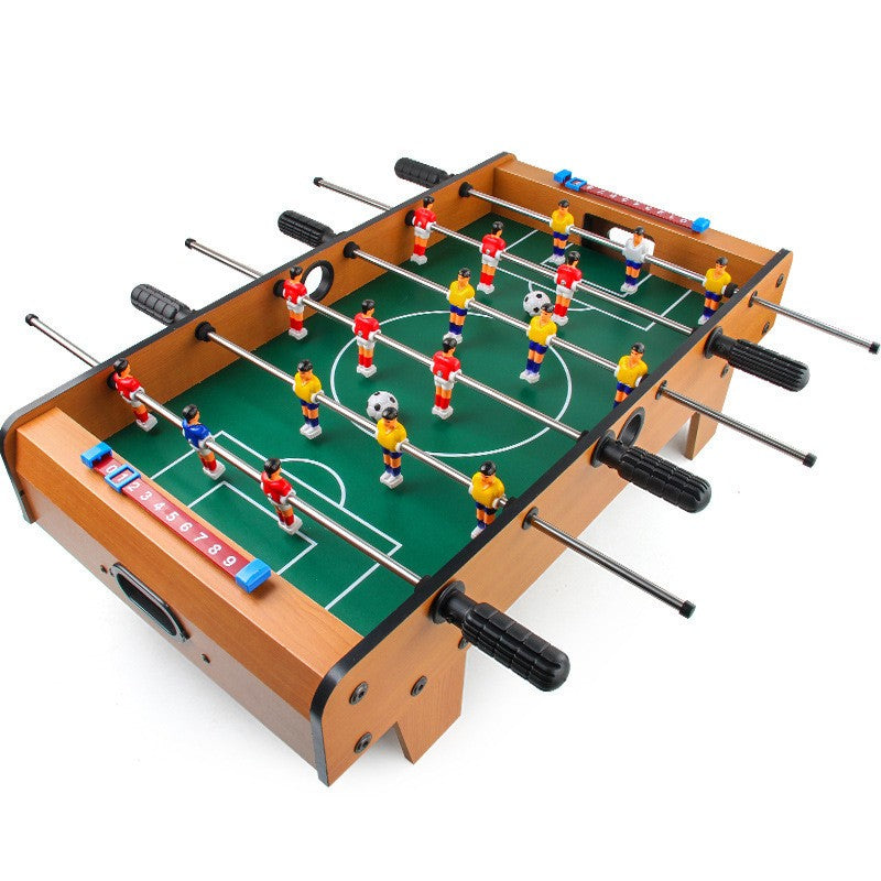 Masa de Fotbal cu Teren si 18 Jucatori Flippy, 6 Manere, cu Tablou pentru Scor, din Metal, Lemn si ABS, 69 x 36.5 x 23