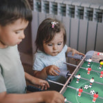 Masa de Fotbal cu Teren si 18 Jucatori Flippy, 6 Manere, cu Tablou pentru Scor, din Metal, Lemn si ABS, 70 x 36 x 64