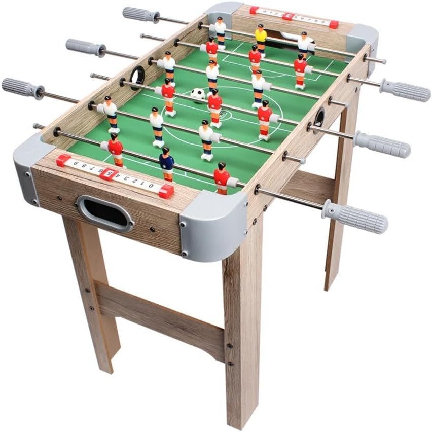Masa de Fotbal cu Teren si 18 Jucatori Flippy, 6 Manere, cu Tablou pentru Scor, din Metal, Lemn si ABS, 70 x 36 x 64
