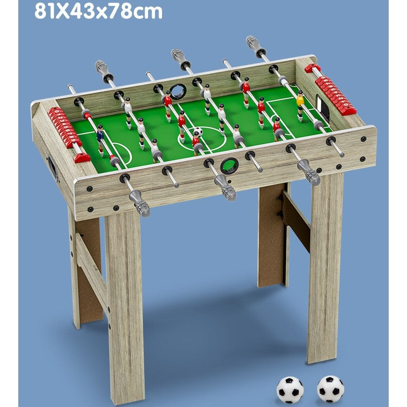 Masa de Fotbal cu Teren si 18 Jucatori Flippy, 6 Manere, cu Tablou pentru Scor, din Metal, Lemn si ABS, 81 x 43 x 78