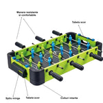 Masa de fotbal cu teren si 18 jucatori Flippy, 6 manere, cu Tablou Scor, din Metal si ABS, 51 x 44 x 17.5 cm, Design