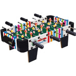 Masa de fotbal cu teren si 18 jucatori Flippy, 6 manere, cu Tablou Scor, din Metal, Lemn si ABS, 51 x 44 x 17.5 cm, cu