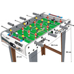 Masa de fotbal cu teren si 18 jucatori Flippy, 6 manere, cu Tablou Scor, din Metal, Lemn si ABS, 69 x 36.5 x 23 cm, cu