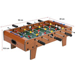 Masa de fotbal cu teren si 18 jucatori Flippy, cu tablou pentru scor, din metal, lemn si ABS, 50 x 25 x 15.5 cm, pentru