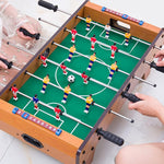 Masa de fotbal cu teren si 18 jucatori Flippy, cu tablou pentru scor, din metal, lemn si ABS, 50 x 25 x 15.5 cm, pentru