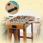 Masa de fotbal cu teren si 18 jucatori Flippy, cu tablou pentru scor, din metal, lemn si ABS, cu Picioare, 69 x 34 x 65