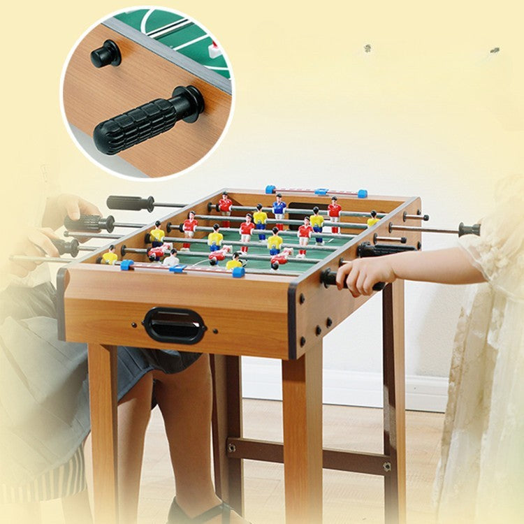 Masa de fotbal cu teren si 18 jucatori Flippy, cu tablou pentru scor, din metal, lemn si ABS, cu Picioare, 69 x 34 x 65