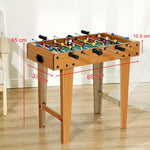 Masa de fotbal cu teren si 18 jucatori Flippy, cu tablou pentru scor, din metal, lemn si ABS, cu Picioare, 69 x 34 x 65