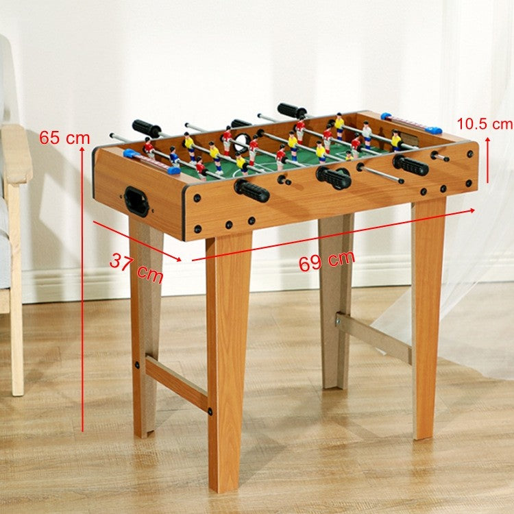 Masa de fotbal cu teren si 18 jucatori Flippy, cu tablou pentru scor, din metal, lemn si ABS, cu Picioare, 69 x 34 x 65