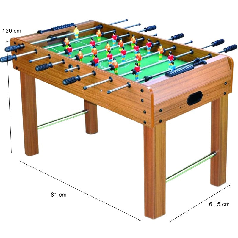 Masa de Fotbal cu Teren si 21 Jucatori Flippy, 8 Manere, cu Tablou pentru Scor, din Metal, Lemn si ABS, 120 x 61.5 x 81