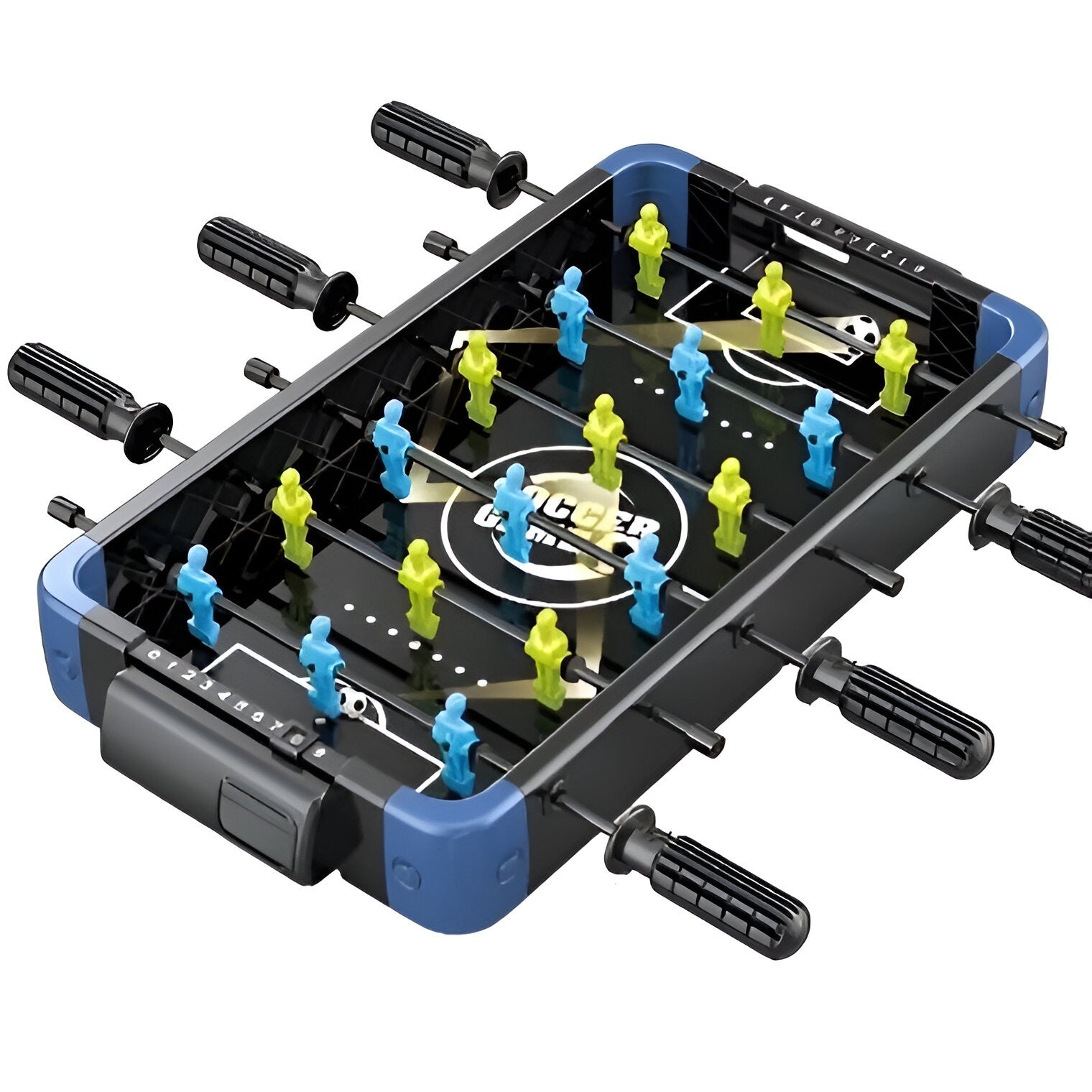 Masa de Joc 5in1 Flippy, cu Teren Schimbabil de Fotbal, Basket, Bowling, Curling si Hockey, cu Tablou Scor, din ABS,