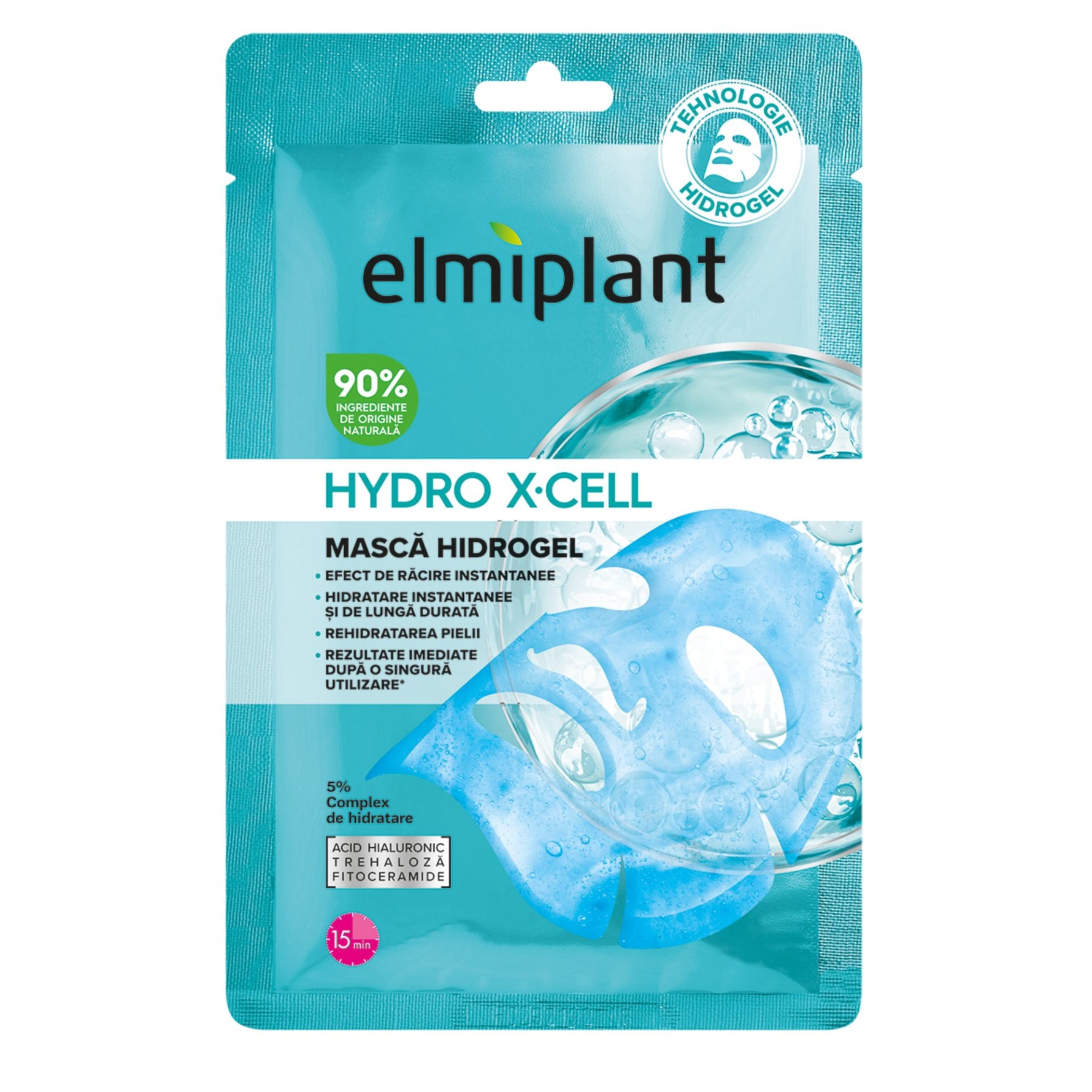 Masca Hidrogel Pentru Fata, Elmiplant, Hydro X-Cell, 20 ml