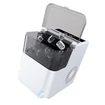 Masina de Facut Gheata, Flippy, din ABS, 12 kg/24h, Capacitate 500 g, 2 Marimi, Portabil, 39 x 23 x 28 cm, Automata, Alb