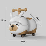Masinuta Ride-On Flippy, Sistem Anti-Rasturnare, Sistem de Lumini si Sunet, Bluetooth, 1-3 Ani, Model Catel, 43 x 33 x