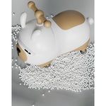 Masinuta Ride-On Flippy, Sistem Anti-Rasturnare, Sistem de Lumini si Sunet, Bluetooth, 1-3 Ani, Model Catel, 43 x 33 x