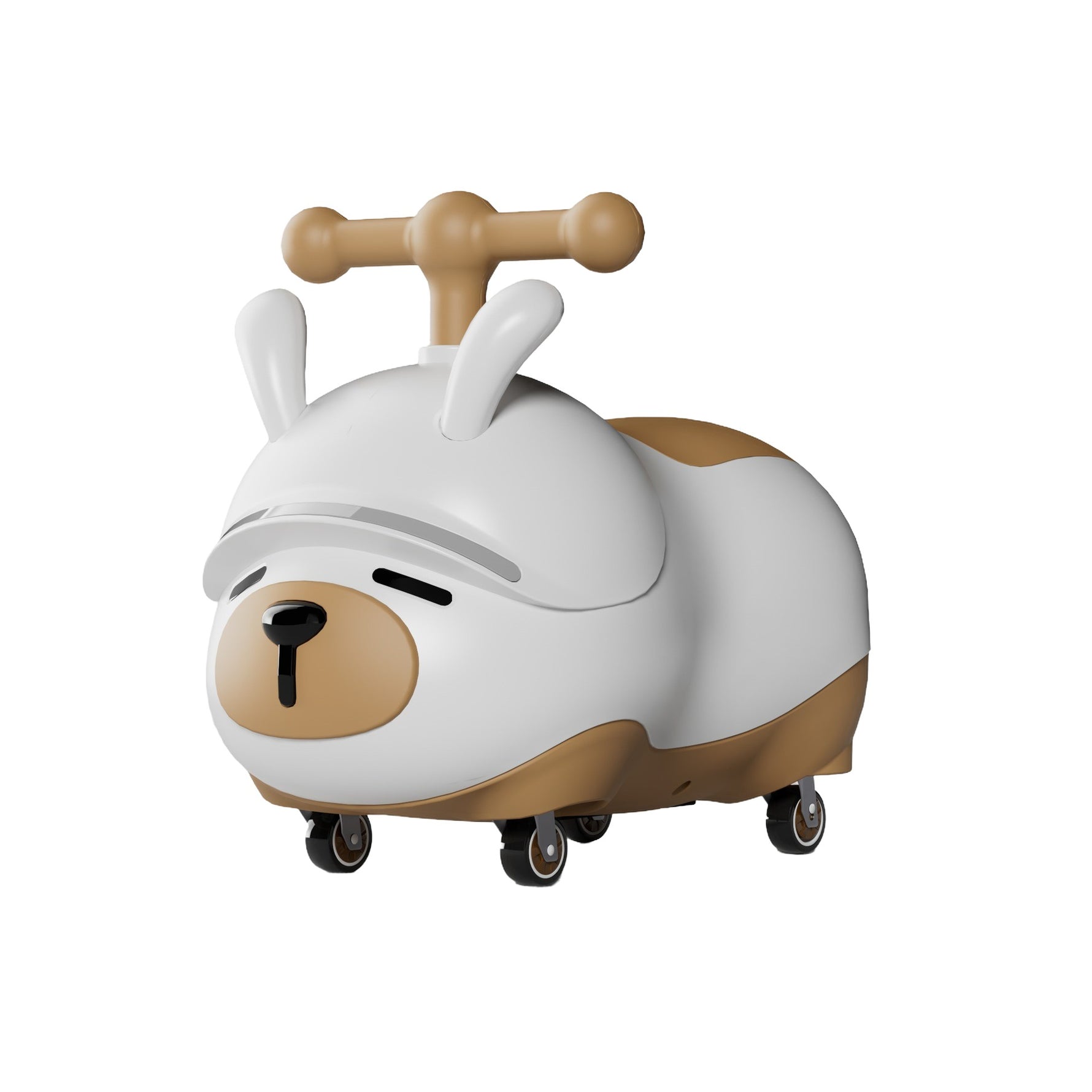 Masinuta Ride-On Flippy, Sistem Anti-Rasturnare, Sistem de Lumini si Sunet, Bluetooth, 1-3 Ani, Model Catel, 43 x 33 x