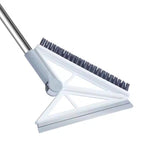 Matura Telescopica, Flippy, cu Doua Capete - Perie/Racleta 23 cm, Lungime 110 cm, din Plastic/Otel/Silicon, Gri