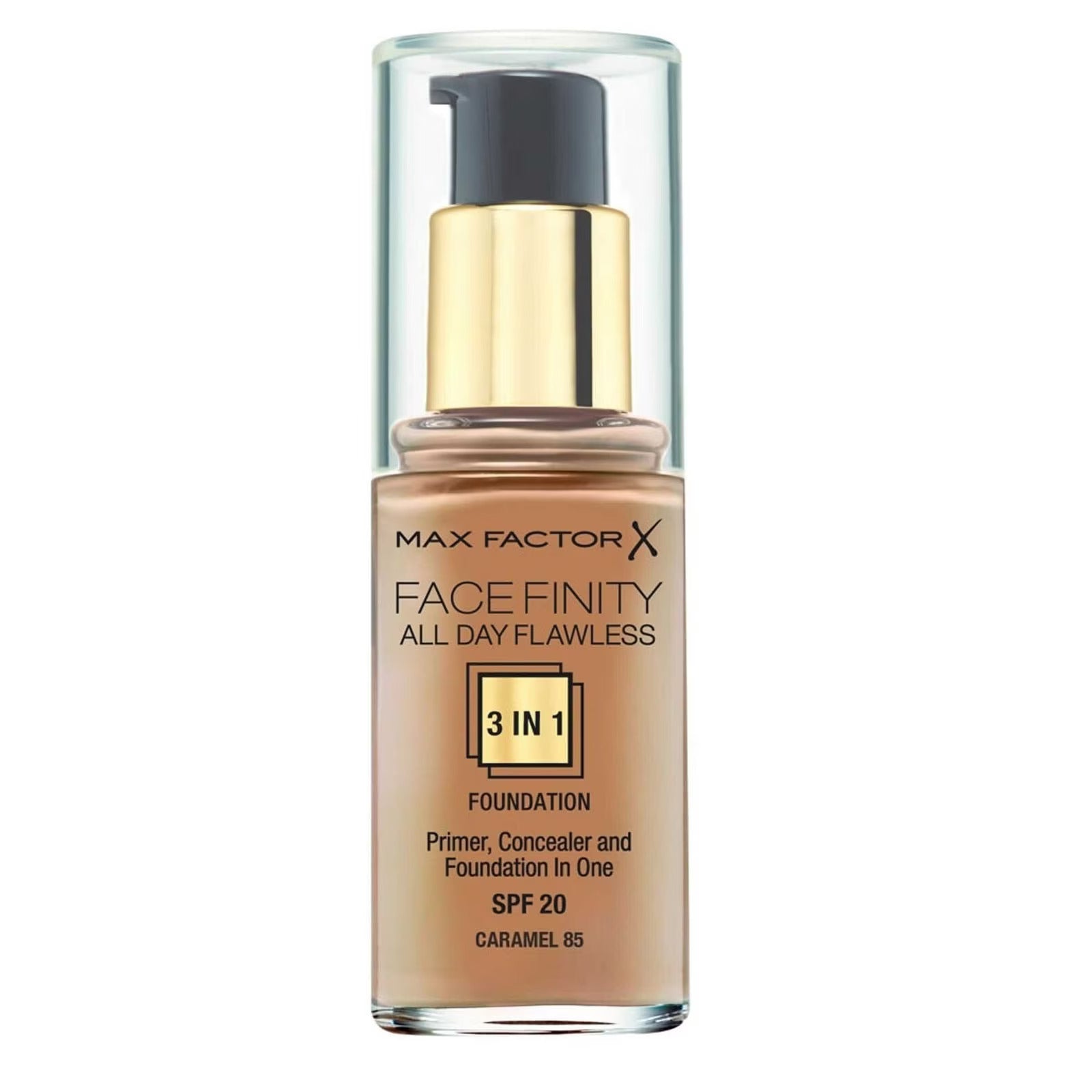 Max Factor, Face Finity All Day Flawless, Fond de ten cremos, 85, Caramel, SPF 20, 30 ml - Olmarkt