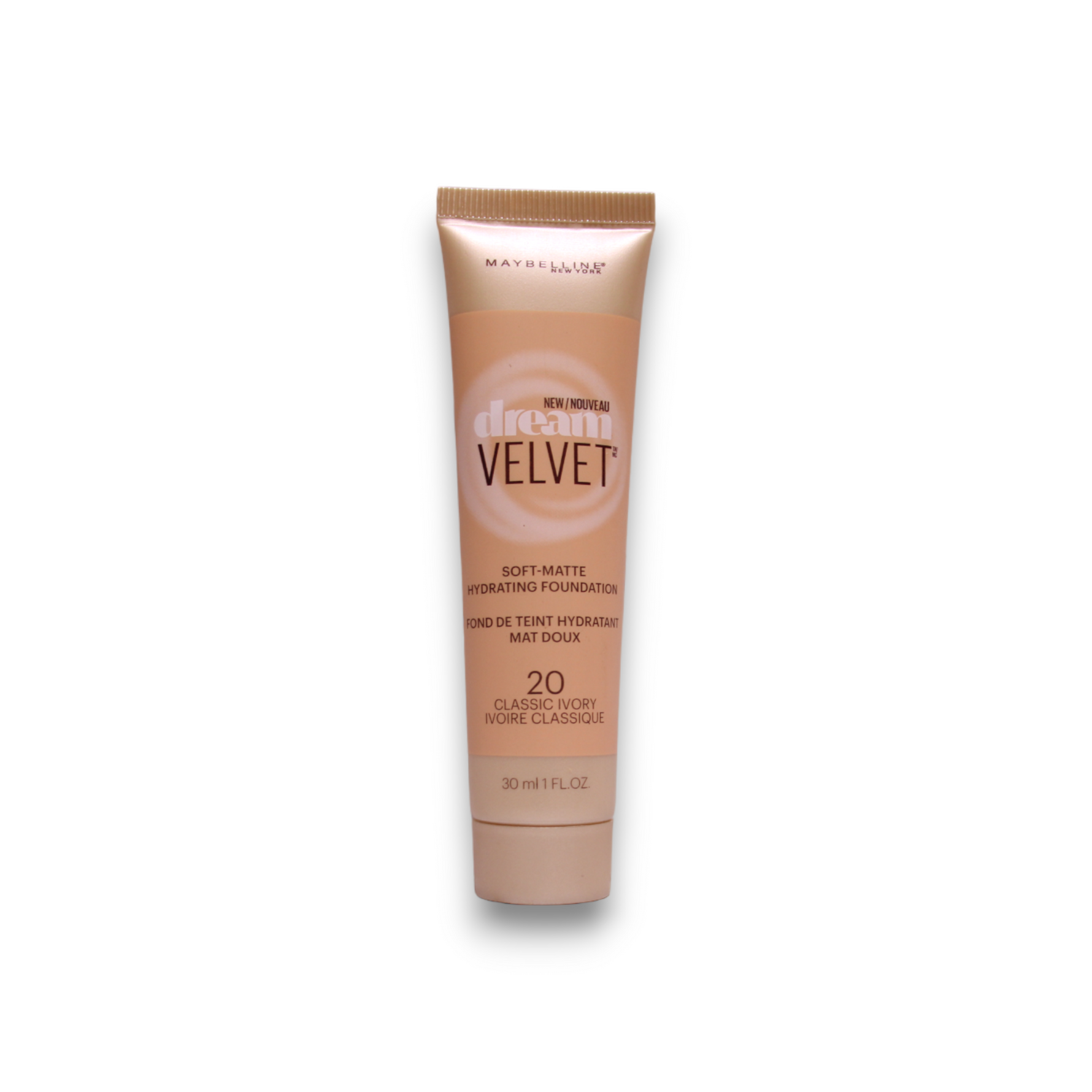 Maybelline, Dream Velvet, Mat moale, Fond de ten cremos, 20, Fildeș clasic, 30 ml - Olmarkt