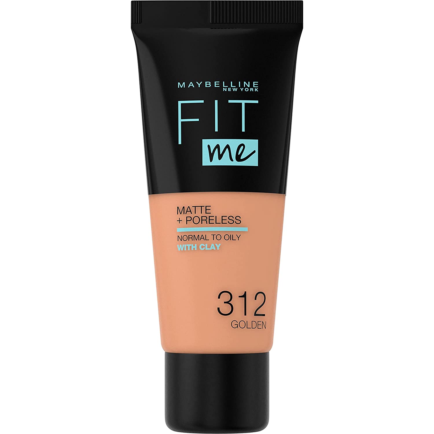 Maybelline, Fit Me Matte + Poreless, Fond de ten lichid, 312, Auriu, 30 ml - Olmarkt