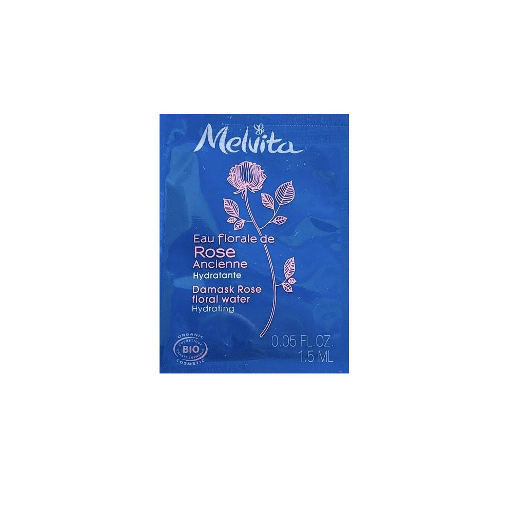 Melvita, Damask Rose, Organic, Hidratant, Apă florală, Pentru față și gât, 1.5 ml *Mostră - Olmarkt