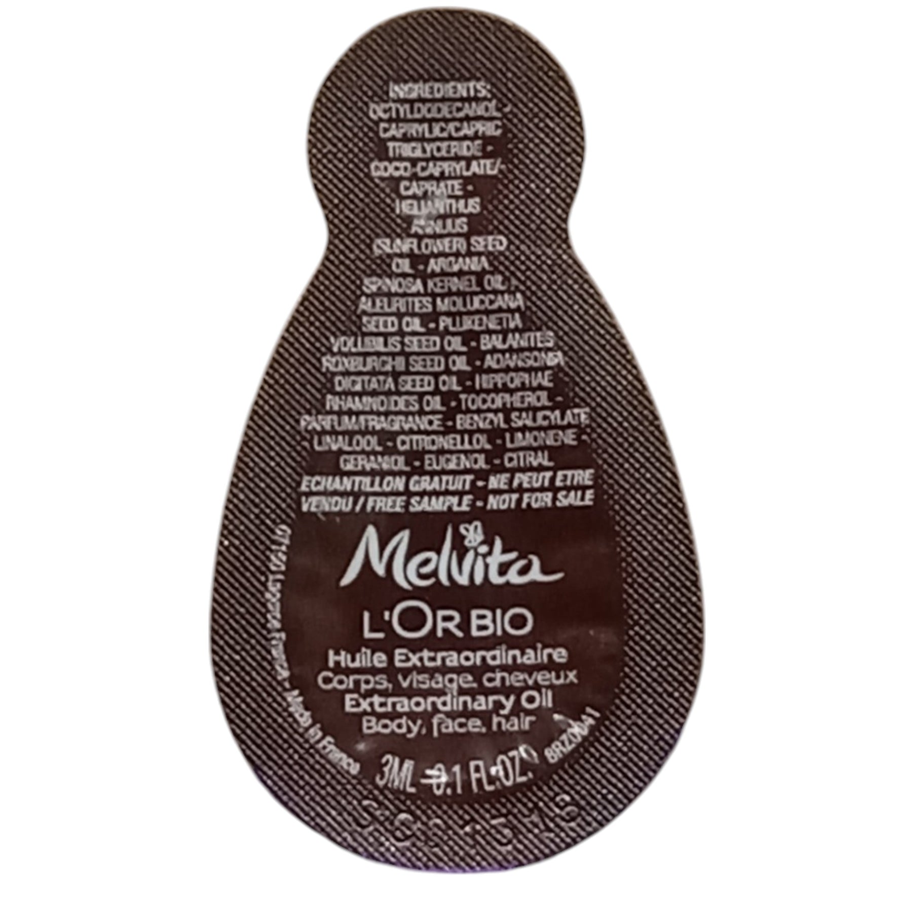 Melvita, L'or Bio, Organic, Hrănitor, Ulei de corp, Pentru corp, față și păr, Zi & Noapte, 3 ml *Mostră - Olmarkt