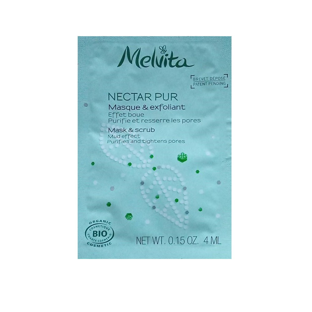 Melvita, Nectar Pur, Organic, Strânge porii, Mască de scrub, Pentru față, 4 ml *Mostră - Olmarkt