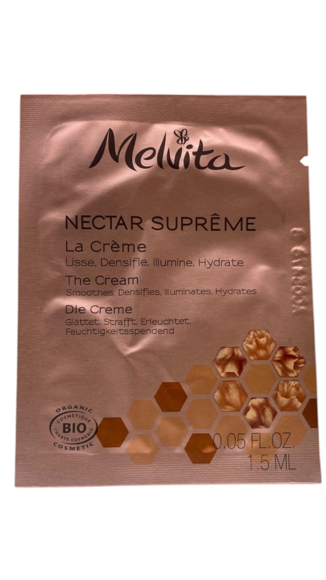 Melvita, Nectar Supreme, Organic, Netezire, densificare & iluminare, Smântână, Pentru față, 1.5 ml *Mostră - Olmarkt