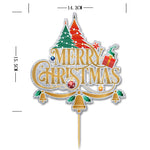 Set Toppere pentru Tort si Prajituri, Flippy, Tematica Craciun, Model Mare Scris Merry Christmas 15.5x14.3 cm, 6