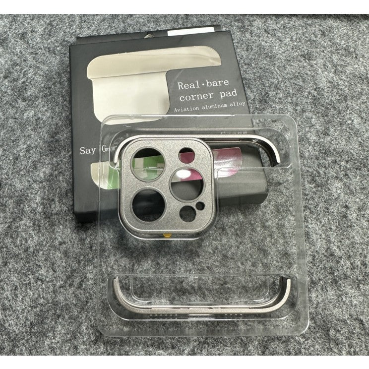 Husa Metalica Edgeless Compatibila cu iPhone 15 Pro, Flippy, Protectie pentru Colturi si Camera, Aliaj, Antisoc,